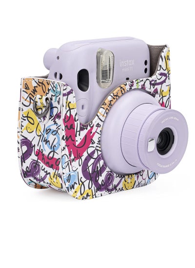 Buy for Fujifilm Instax Protective Case PU Leather Instax Camera Compact Case for Fujifilm Instax Mini 11/9/8/8+ Instant Film Camera (Graffiti) in Saudi Arabia