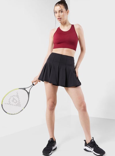 Buy Solid Tennis Skirt With Attached Shorts in Saudi Arabia