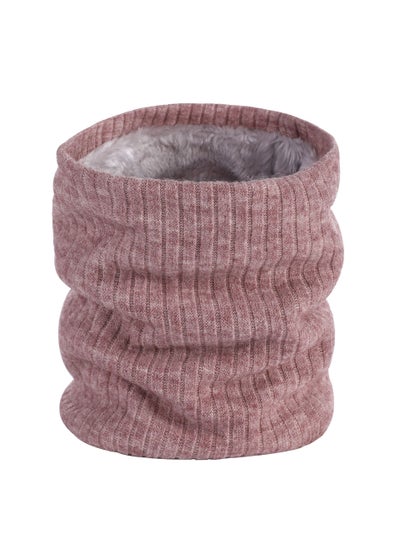 Buy New Couple Fleece Neck Warmer Unisex Thick Knit ScarfPink Pink in UAE