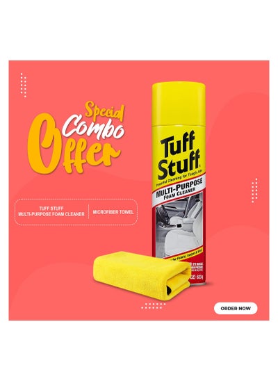 Buy Combo Offer Buy 650ml Tuff Stuff Multi Purpose Foam Cleaner Use On Car Interior, Furniture, Carpet & Microfiber Towel in Saudi Arabia