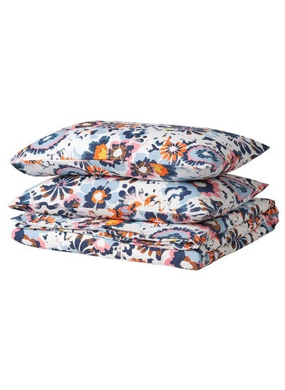 Buy Duvet Cover And 2 Pillowcases Floral Pattern And Multicolour 240X220 And 50X80 Cm in Saudi Arabia