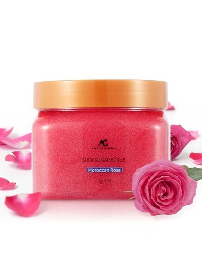 Buy Moroccan Rose Exfoliate Scented Shea Sugar Body Scrub 510g in UAE