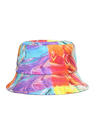 Buy Graffiti Printed Sunscreen Fisherman Hat in UAE