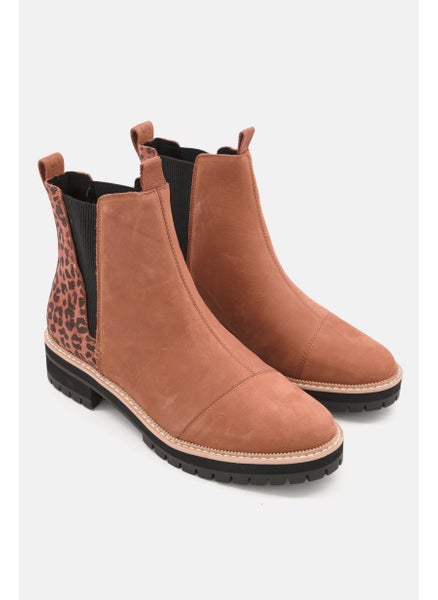 اشتري Women Dakota Slip On Ankle Boots, Dark Brown Combo في الامارات