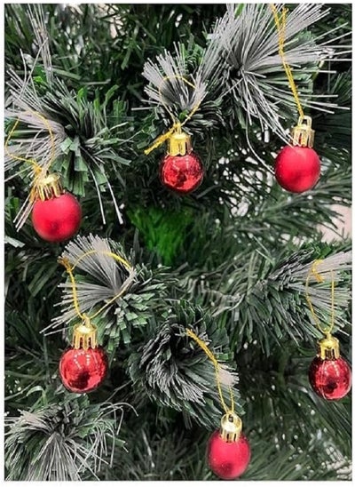 Buy 30 Christmas Balls Shiny & Matte ,2 cm (Red) in Egypt