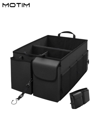 Buy Collapsible Car Trunk Organizer Storage Box, Auto Cargo Container Bag 3 Compartments Organizer, Perfect for SUV Auto Vehicle Family Vans, Picnic, Shopping in Saudi Arabia