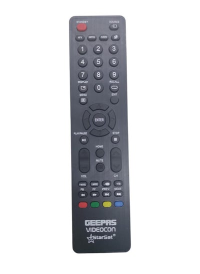 اشتري Replacement Remote Control for Geepas, Videocon & Star Sat Smart LCD LED TVs في الامارات