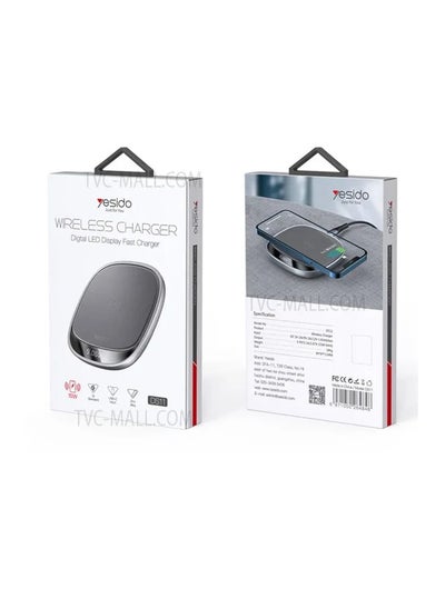 Buy Yesido Wireless Charger Digital Led Display Fast Charger in Egypt