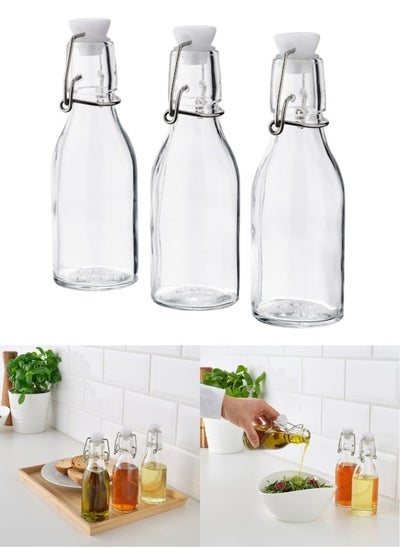 Buy Set of 3Glass Bottle With Stopper 150ML in Egypt