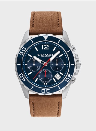 Buy Leather Strap Chronograph Watch in UAE