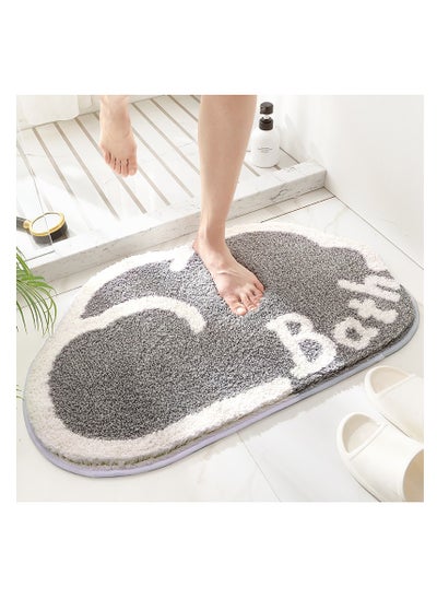 Buy Soft-Plush Cloud Shaped Bathroom Rug Non-slip Bathroom Mat Super Absorbent Doormat for Bedroom, Entrance Mats Anti-Slip Door Mat (45x75cm) in UAE