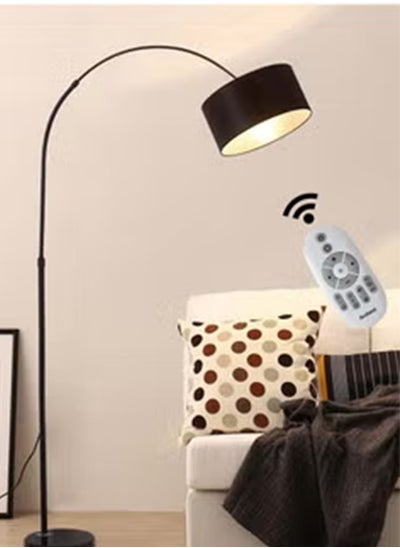 اشتري Floor Lamp for LED Stand Vintage Arc Pole Light with Warm Light Remote Control for Living Room Office Bedroom ‎Marble Black 9W 8-15m في السعودية