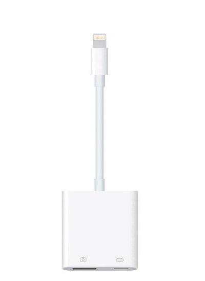Buy USB And Camera To Lightning Adapter White in UAE