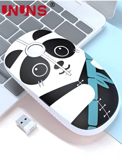 Buy Wireless Mouse,Cute Cartoon Pattern 2.4G Slim Portable Computer Mouse With Nano Receiver,Quiet Optical Mice 1600 DPI 3 Buttons,Precise Control For Notebook/PC/Laptop/Desktop,Panda White in UAE