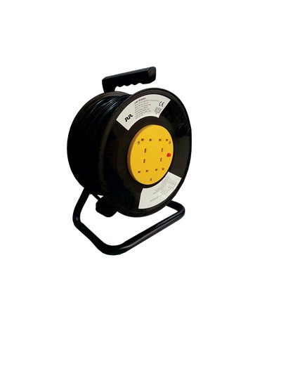 Buy RR 3 Gang Universal Extension Cable Reel 25Mtrs with BS Plug with fuse EBCR25MT-UN in UAE