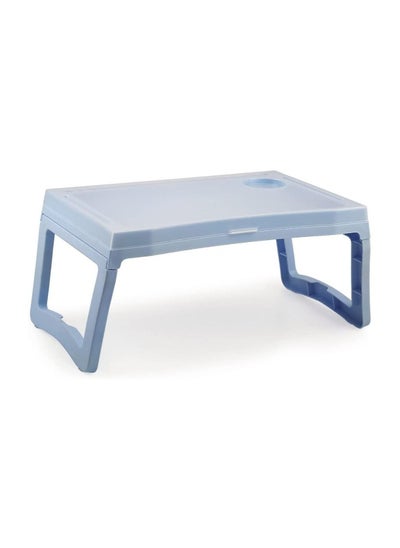 Buy Plastic Foldable Portable Height Adjustable Multipurpose Laptop Table Lap Desk for Bed in UAE