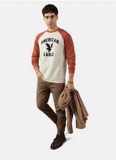 Buy AE Long-Sleeve Raglan Logo Graphic Thermal T-Shirt in Egypt