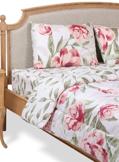 Buy Adele 3-Piece Comforter Set, Multicolour – 200TC, 230x220 cms in UAE