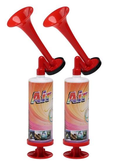 اشتري 2pcs Plastic Air Pump Horn With Hand Held Concerts Boating Horn Trump,Loud Noise Maker Festival Party في الامارات