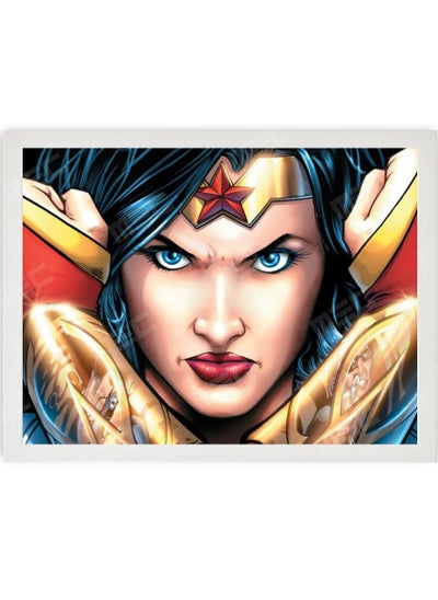 Buy Wonder Women Design Poster Frame White 21X30 Cm in Saudi Arabia