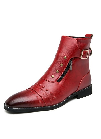 اشتري New Men's Casual Leather Boots في الامارات