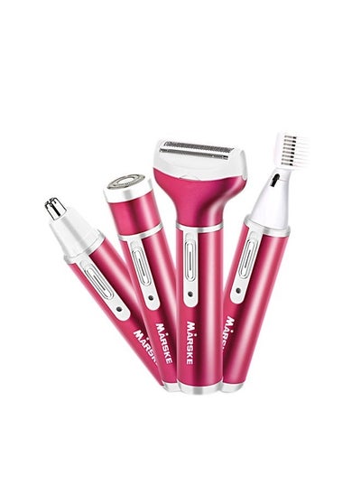 Buy 4-In-1 Rechargeable Shaver Red 13.5x5x2.5cm in UAE