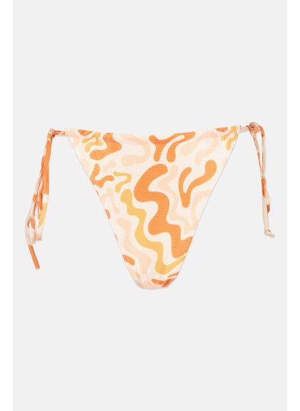 اشتري Women Allover Print Padded Bikini Top, Orange في الامارات