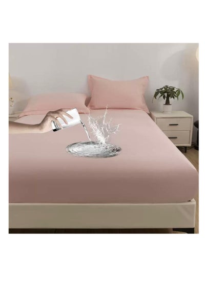 اشتري Waterproof 3 Pcs Bedsheet set 200*200+30cm
Soft Washed Cotton Fitted Sheet Bottom Bed Sheets King Size Bedspread Solid Color في الامارات