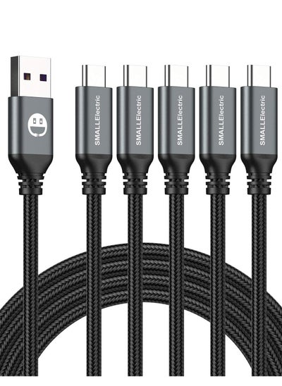 Buy 5 Pack USB C Cable 3A Fast Charging Cord Nylon Braided USB Type C Charger Compatible for  Samsung S21 S20 Note 20 10 9 Huawei P30 P20 Lite Mate 20 Pro P20 LG G5 G6 Xiaomi Mi 11 Ultra A2 Mi 9 etc 1.8m in Saudi Arabia