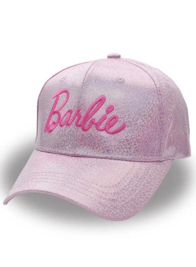 Buy Cap Snapback Baseball Cap with Pink Embroidered Barbie Logo in Saudi Arabia