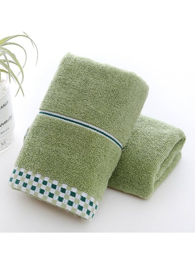 Buy M MIAOYAN One piece of green cotton thick absorbent towel in Saudi Arabia