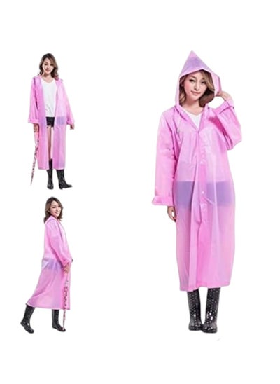 Buy Raincoat Rain Poncho for Adults, Rain Poncho for Women and Men Reusable Raincoat Jacket Packable Raincoat for Family Fishing/Travel/Emergency in Egypt