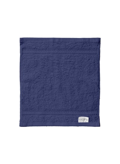 اشتري DEYARCO Princess Terry 100% Cotton 480 GSM Face Towel, Super Soft Quick Dry Highly Absorbent Dobby Border Ring Spun, Size: 30 x 30cm, Royal Blue في الامارات