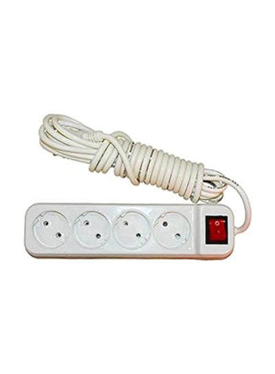 Buy Power Strip 4 Plugs  Cable 3 M  White in Egypt