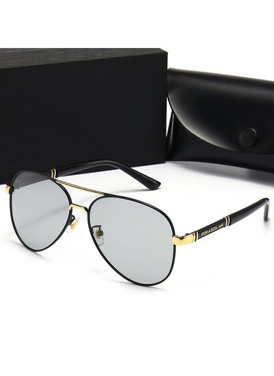 اشتري Intelligent Photosensitive night Vision Mirror Polarized Color Changing Sunglasses في السعودية