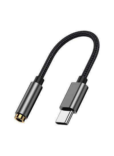 Buy Tingwode AC-S6 Adapter Cable Type-C To 3.5mm Jack For Samsung 100mm - Black in Egypt