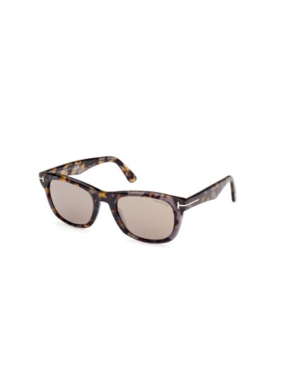 اشتري Men's Square Shape Acetate Sunglasses FT107655L54 Lens Size: 54 Millimeter - Coloured Havana في السعودية