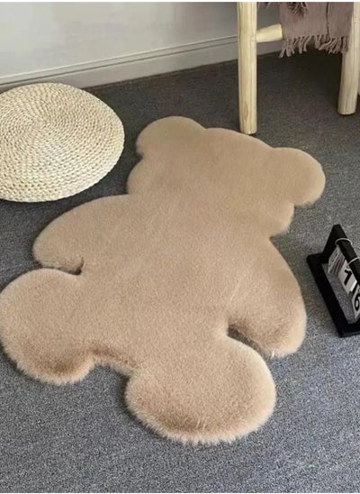 Buy Bear Rug Super Soft, Khaki Brown Bear. in UAE