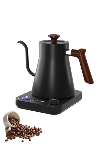 اشتري غلاية قهوة Gooseneck Kettle V60 بسعة 900 مل وقوة 1200 وات ومقبض طاقة وتعديل ذكي لدرجة الحرارة مع شاشة رقمية وعزل تلقائي لدرجة الحرارة ومادة الفولاذ المقاوم للصدأ مناسبة للمنزل والمكتب في السعودية