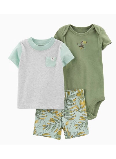 Buy Spring and Summer Boys Climbing Clothes T-shirt Shorts Triangle Bodysuit Baby Boys Home Clothes 3-piece Set in Saudi Arabia