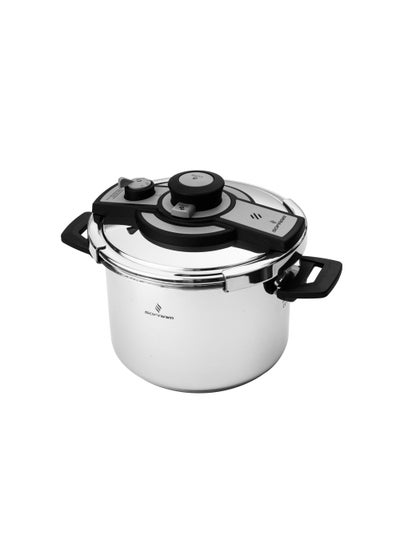 Buy 8Liters Sofram 18/10 Stainless Steel Pressure Cooker 8 L SILVER\BLACK in Saudi Arabia