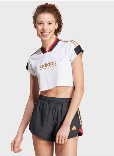 Buy Tiro 3 Stripe Cropped Jersey in UAE