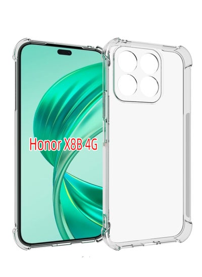 اشتري Phone Case For Honor X8b 4G Crystal Clear Ultra Slim Anti Scratch Shockproof Protective TPU Back Cover في السعودية