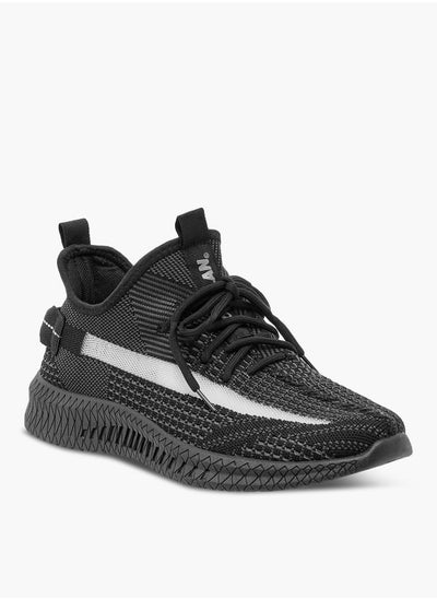 Buy Mesh Detail Sports Shoes with Lace-Up Closure in UAE