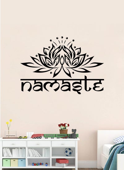 اشتري Namaste Lotus Wall Decal - Wall Arts Home Décor - Wall Sticker, 80x54 cm by Spoil Your Wall في الامارات