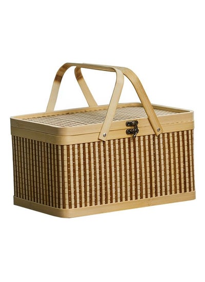 Buy Portable Bamboo Basket Gift Storage Basket Gift Box in UAE