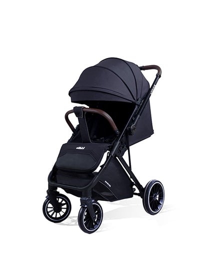 اشتري Lightweight Stroller with Compact Fold MultiPosition Recline Canopy with Pop Out Sun Visor and More – Umbrella Stroller for Travel and More, Black في السعودية