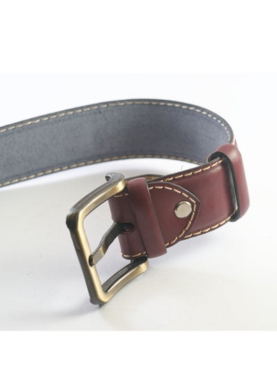 Buy Premium Handcrafted Leather Belt - Handcrafted Belts Available in Black, Brown & Maroon - Polished Leather Belts in UAE