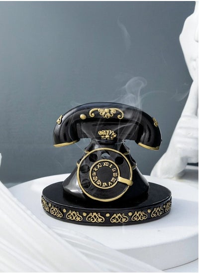 Buy Telephone Shape Resin Incense Burner(Mabkhara),Bukhoor Incense Holders-Black in Saudi Arabia