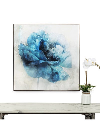 اشتري Martha Printed Framed Canvas, Blue - 82x82 cm في الامارات